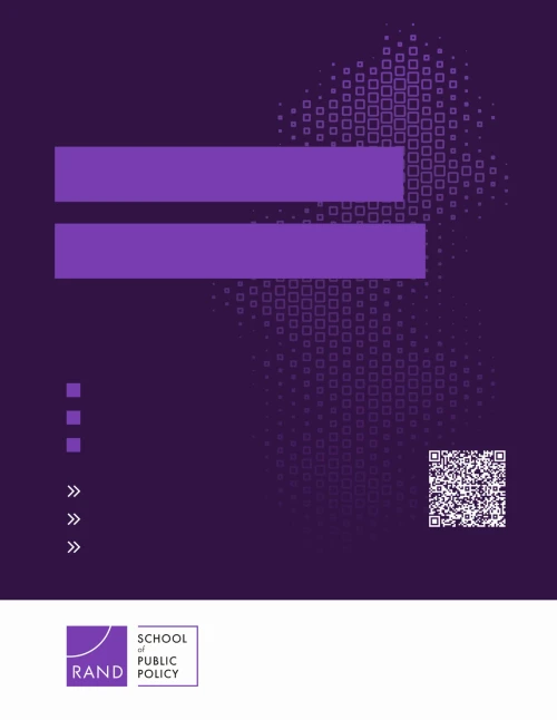 The same ad with the text layer removed. The headline and course information disappear; lettering in the RAND logo remains part of the artwork.