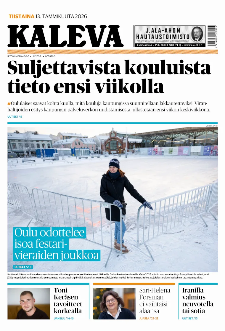Kalevan sivu 1