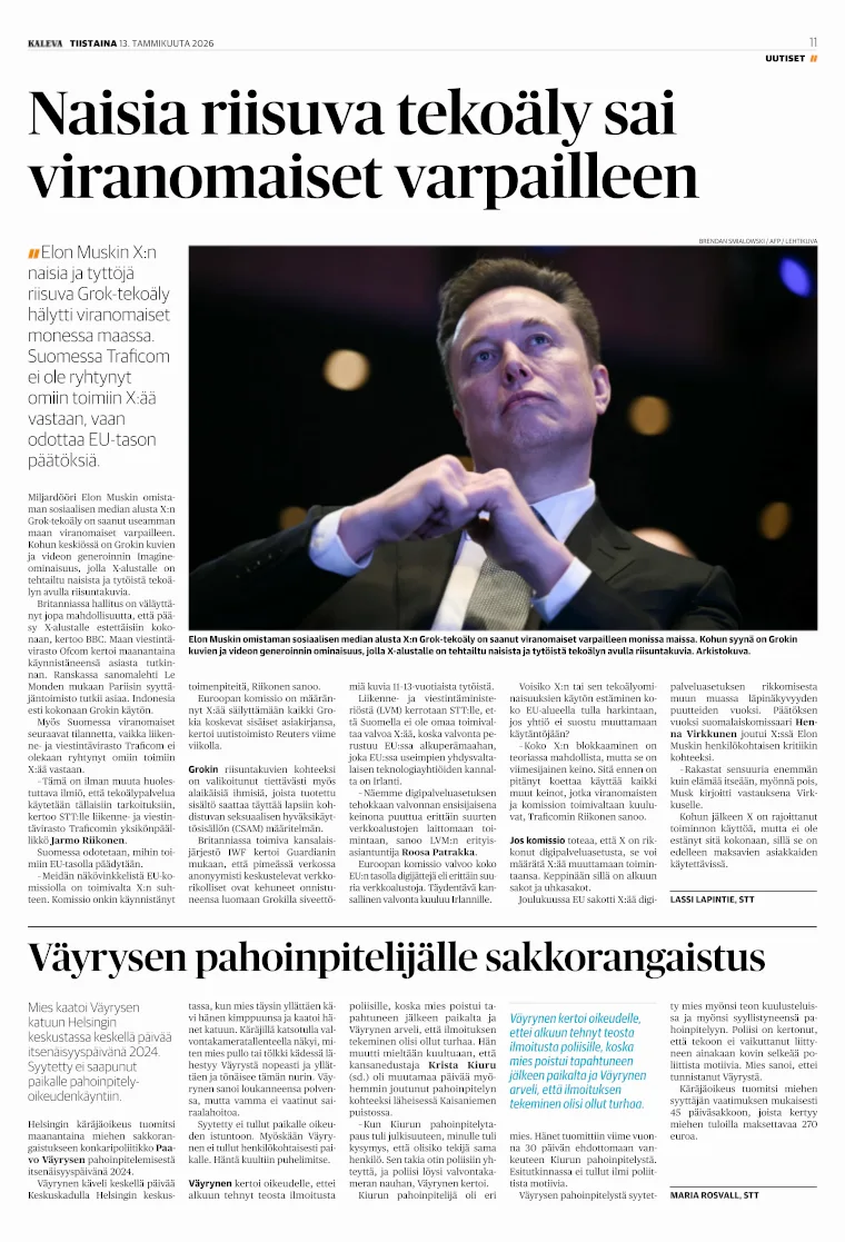 Kalevan sivu 11