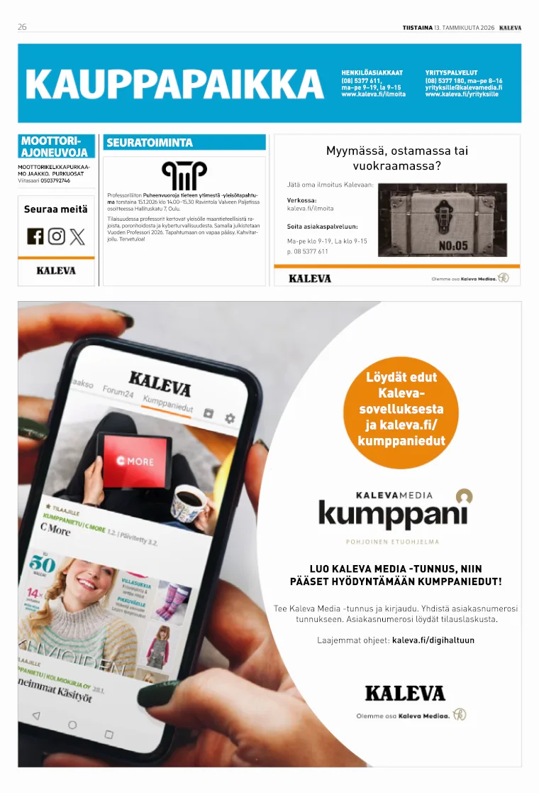 Kalevan sivu 26